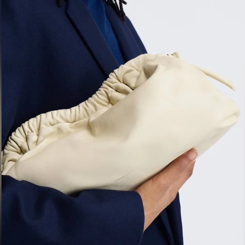 Mansur Gavriel Oversized Cloud Clutch in White